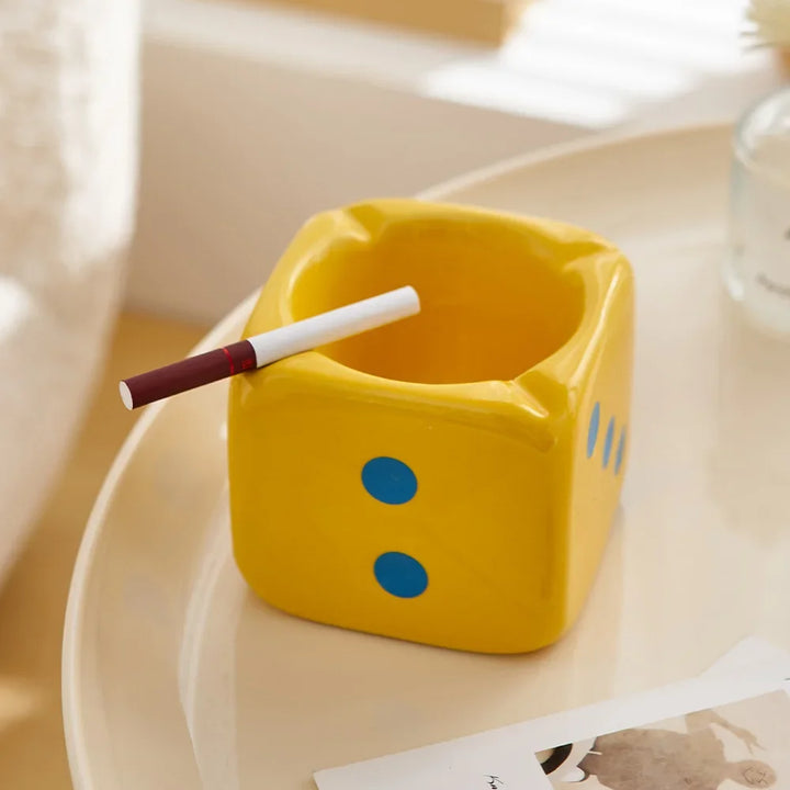 VibeCore Dice Ashtray Yellow