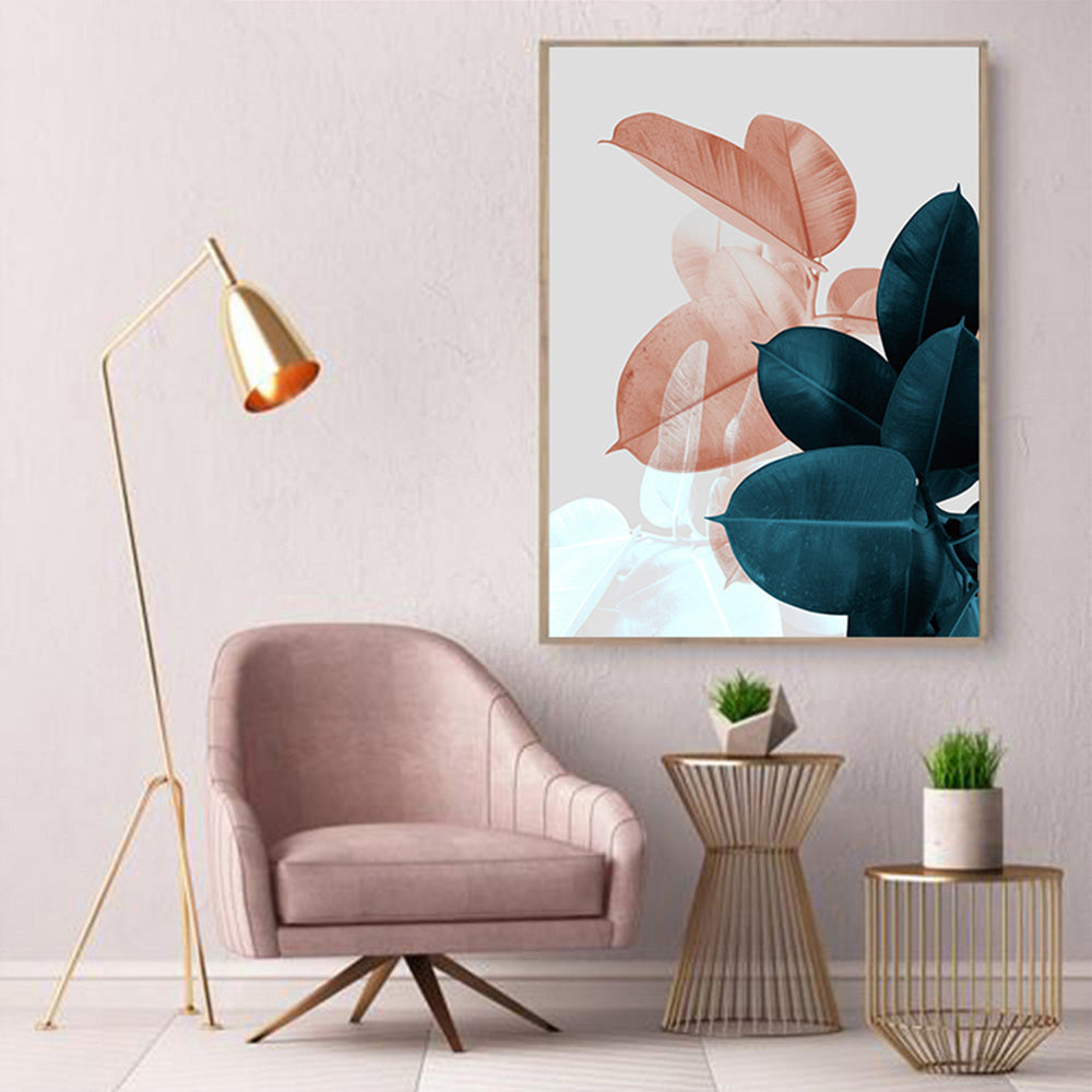 VibeCore Digital Surreal Flower Canvas Prints Option A Framed
