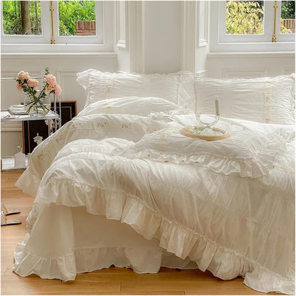 VibeCore Dream Drape Ruched Duvet Cover Set