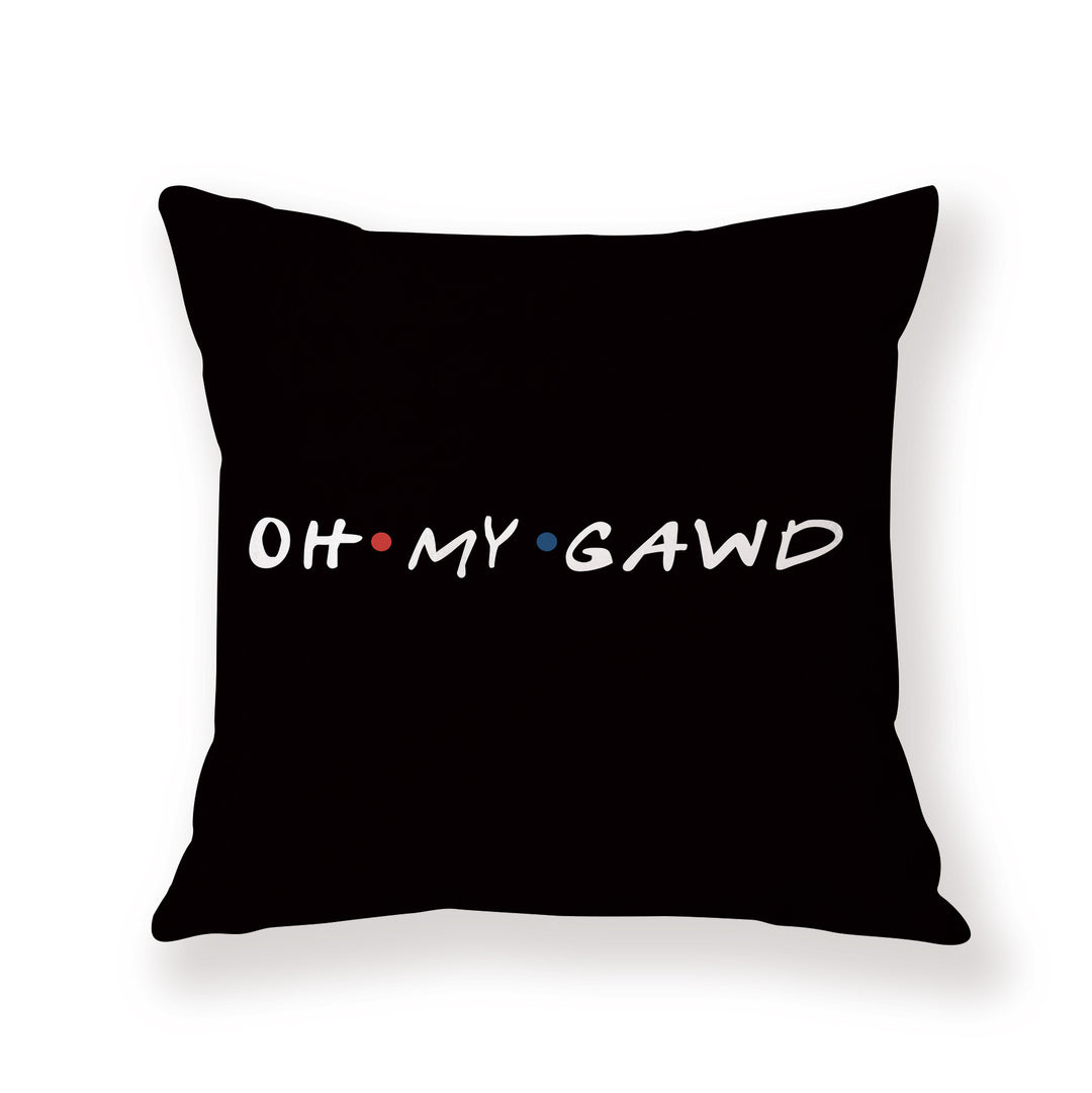 VibeCore FRIENDS Quotes Throw Pillow Cover - 'OH MY GAWD' Design, Iconic Sitcom Quote, Soft & Durable Polyester Fabric, Hidden Zipper Closure, Fun & Nostalgic Decor for Living Room, Bedroom, or Dorm, Easy to Clean
