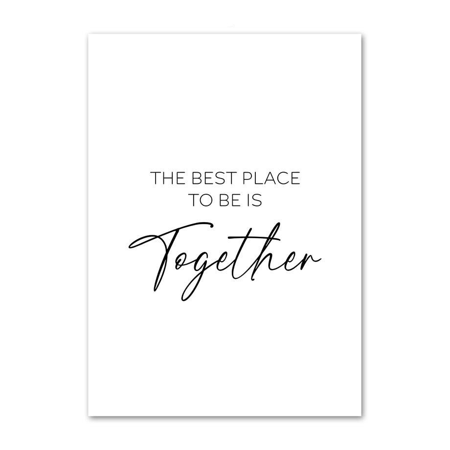 VibeCore Fine Lines Canvas Prints Option B: The best place to be is together