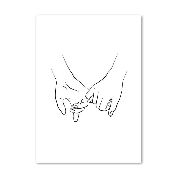 VibeCore Fine Lines Canvas Prints Option C: Pinky promise