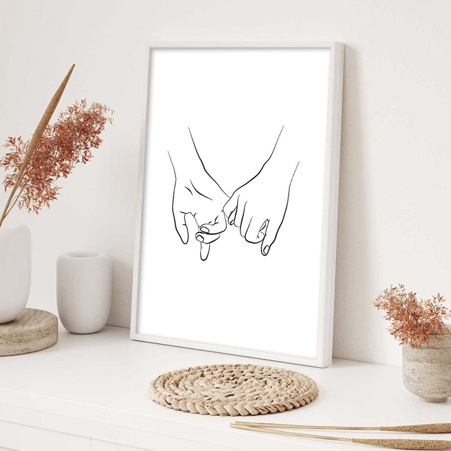 VibeCore Fine Lines Canvas Prints Option C Framed