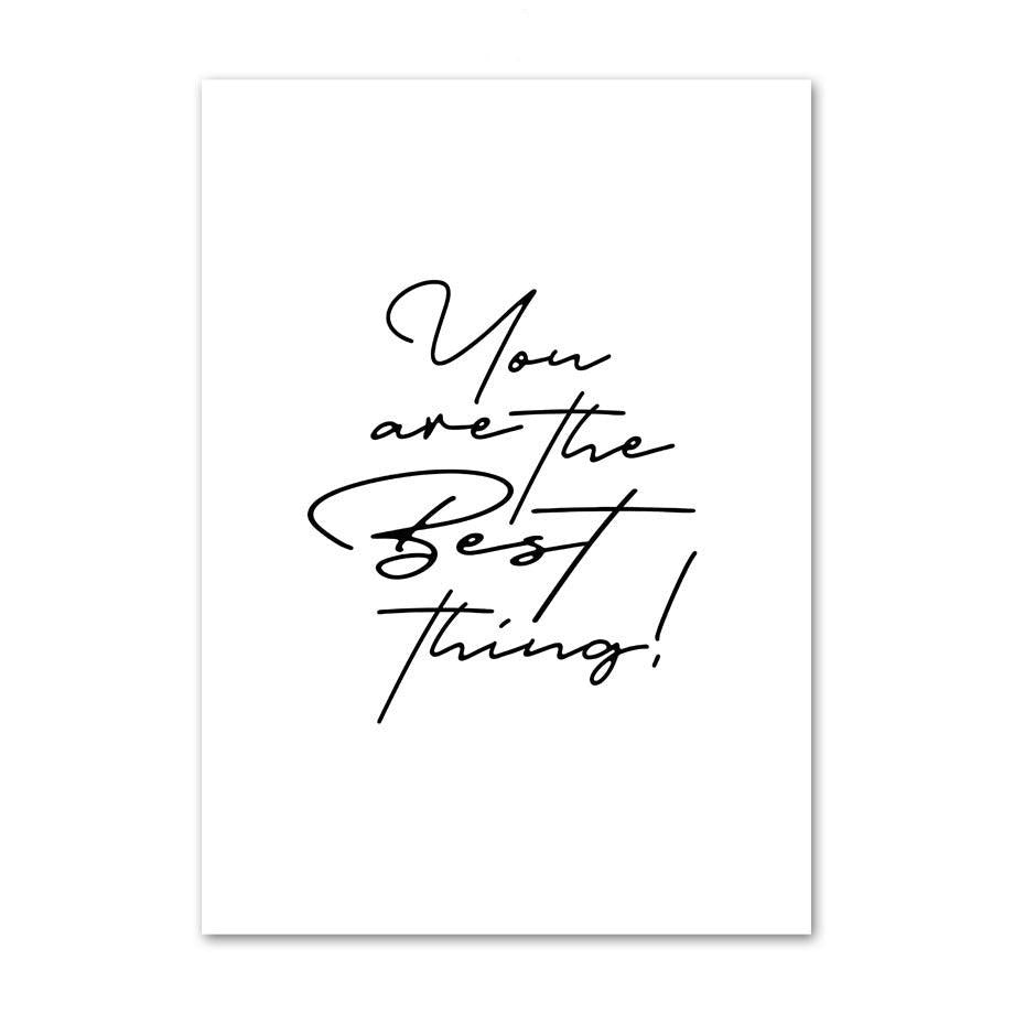VibeCore Fine Lines Canvas Prints Option D: You are the best thing!