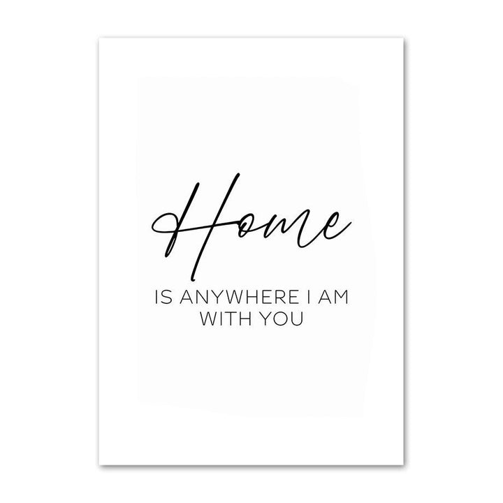 VibeCore Fine Lines Canvas Prints Option H: Home is anywhere I am with you
