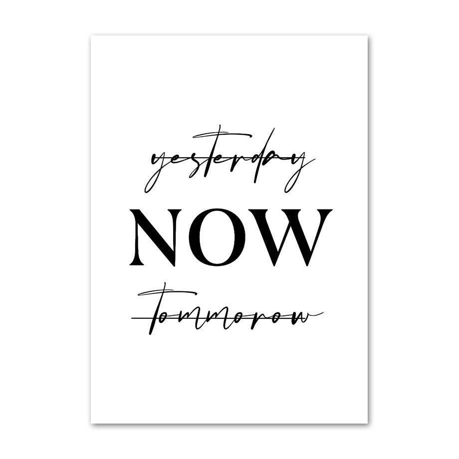 VibeCore Fine Lines Canvas Prints Option J: Yesterday now tomorrow