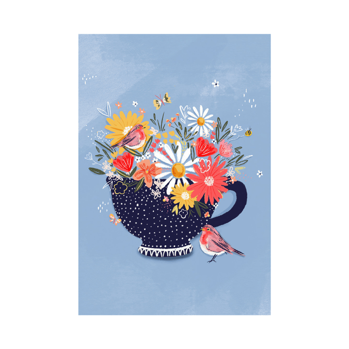 VibeCore Flower Holder Canvas Prints Option A: Light Blue.