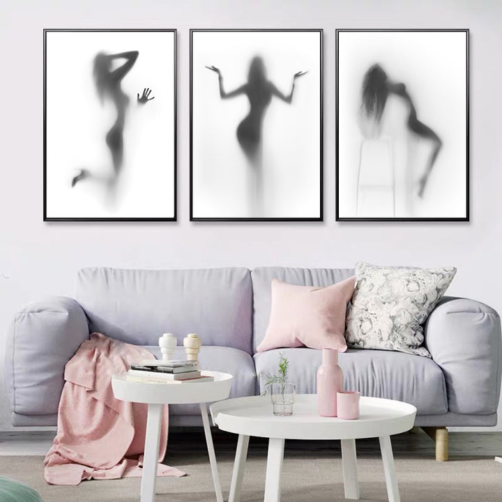 VibeCore Foggy Glass Woman Canvas Prints