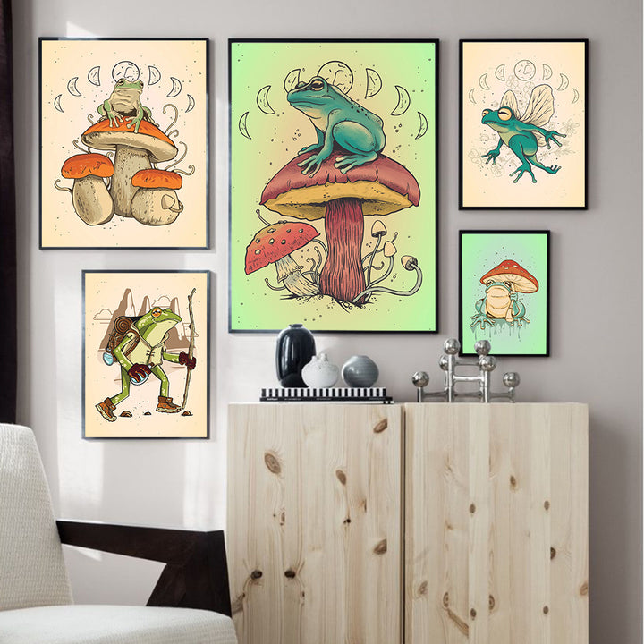 VibeCore Frog Mushroom Canvas Prints
