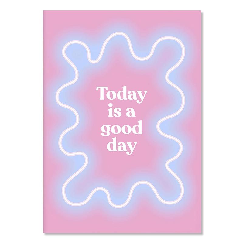 VibeCore Funky Aesthetic Canvas Prints Option F Neon Squiggle Today Is A Good Day