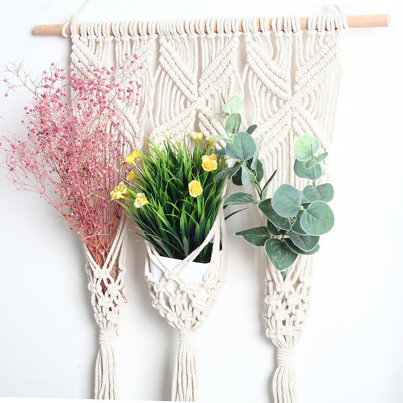 VibeCore Handmade Flower Pot Rack Macrame Close Up