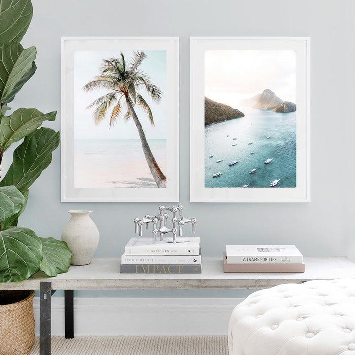 VibeCore Happy Day Canvas Prints Option G and K Framed On Wall