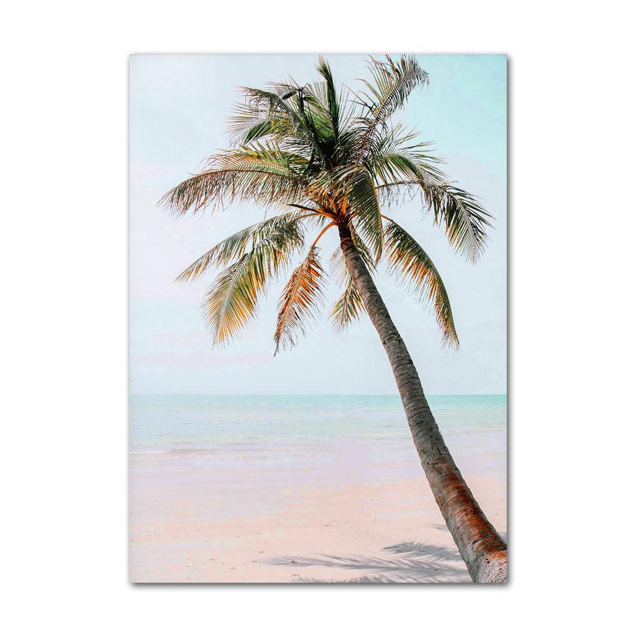 VibeCore Happy Day Canvas Prints Option K: Palm tree slanted on beach