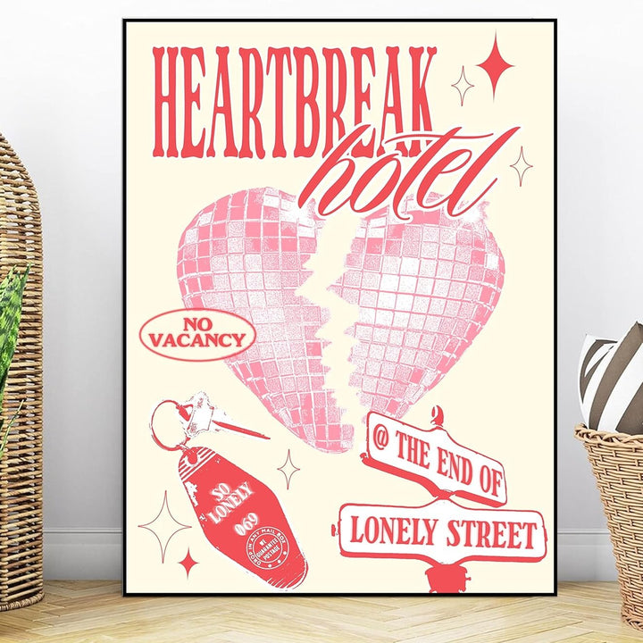 VibeCore Heartbreak Hotel Canvas Print Close Up