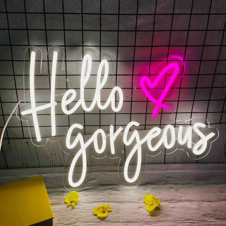 VibeCore Hello Gorgeous Neon Light