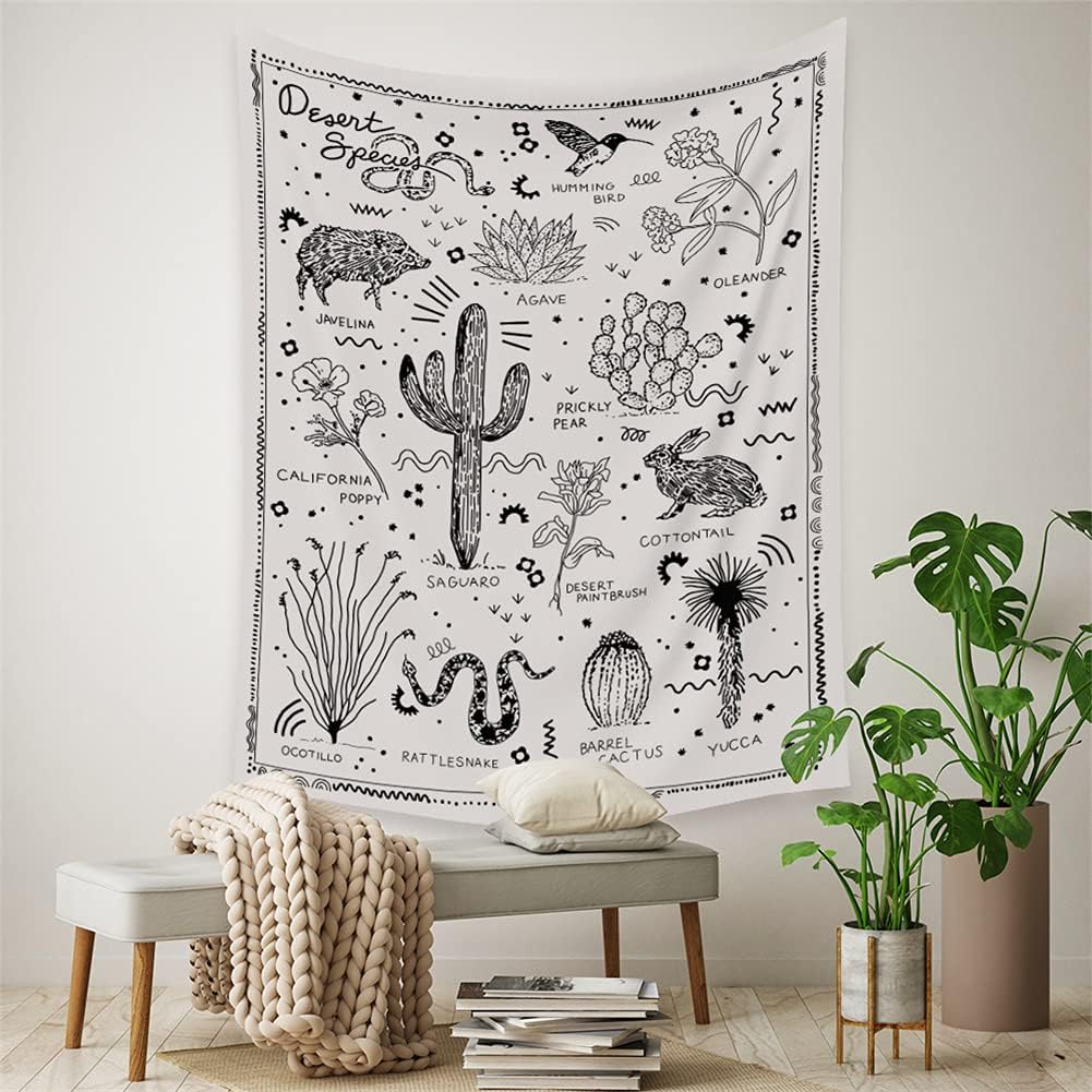 VibeCore Hippie Saguaro Tapestry On Wall
