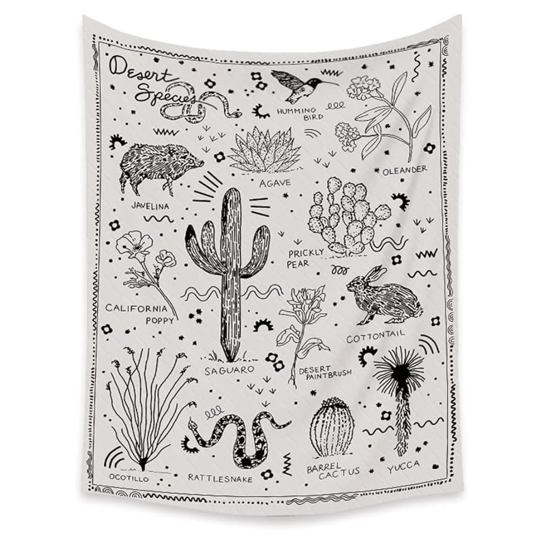 VibeCore Hippie Saguaro Tapestry Product View