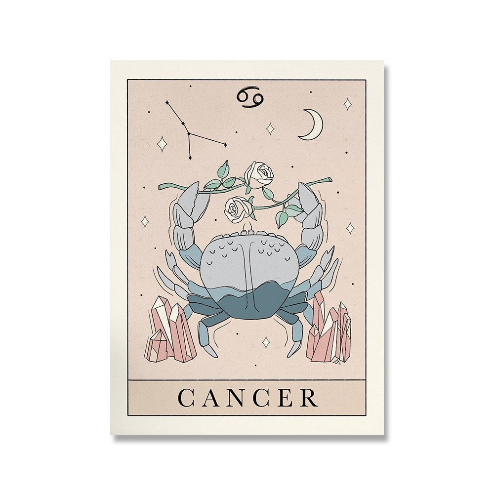 VibeCore Horoscope Tarot Canvas Prints Cancer