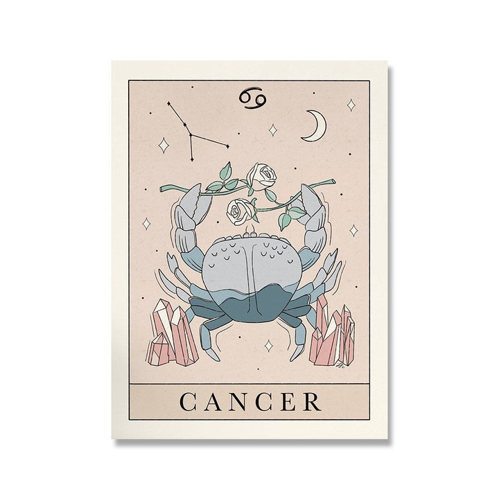 VibeCore Horoscope Tarot Canvas Prints Cancer