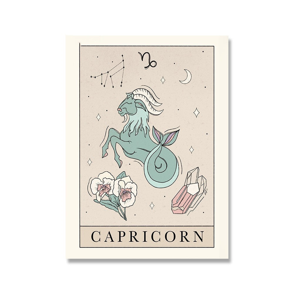 VibeCore Horoscope Tarot Canvas Prints Capricorn