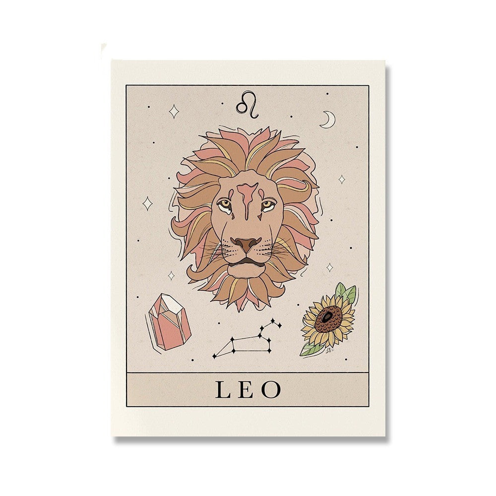VibeCore Horoscope Tarot Canvas Prints Leo