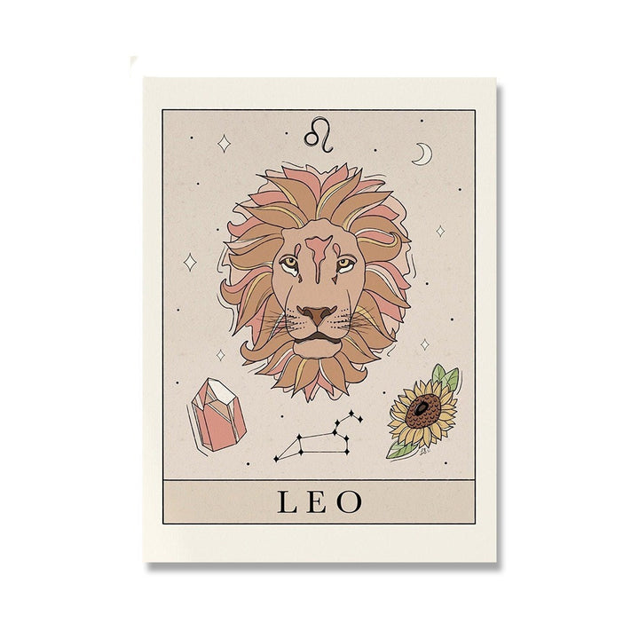 VibeCore Horoscope Tarot Canvas Prints Leo