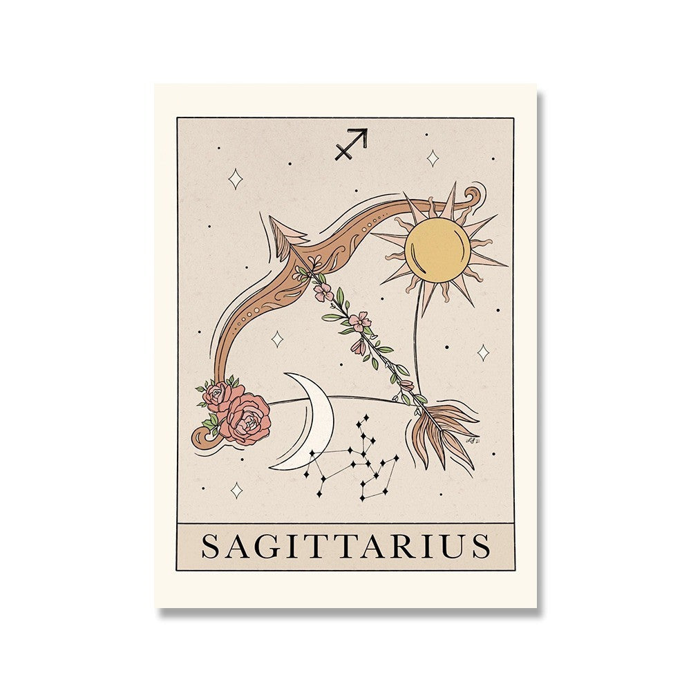 VibeCore Horoscope Tarot Canvas Prints Sagittarius