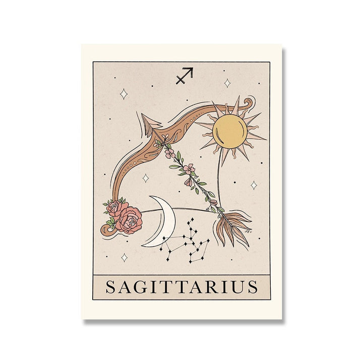 VibeCore Horoscope Tarot Canvas Prints Sagittarius