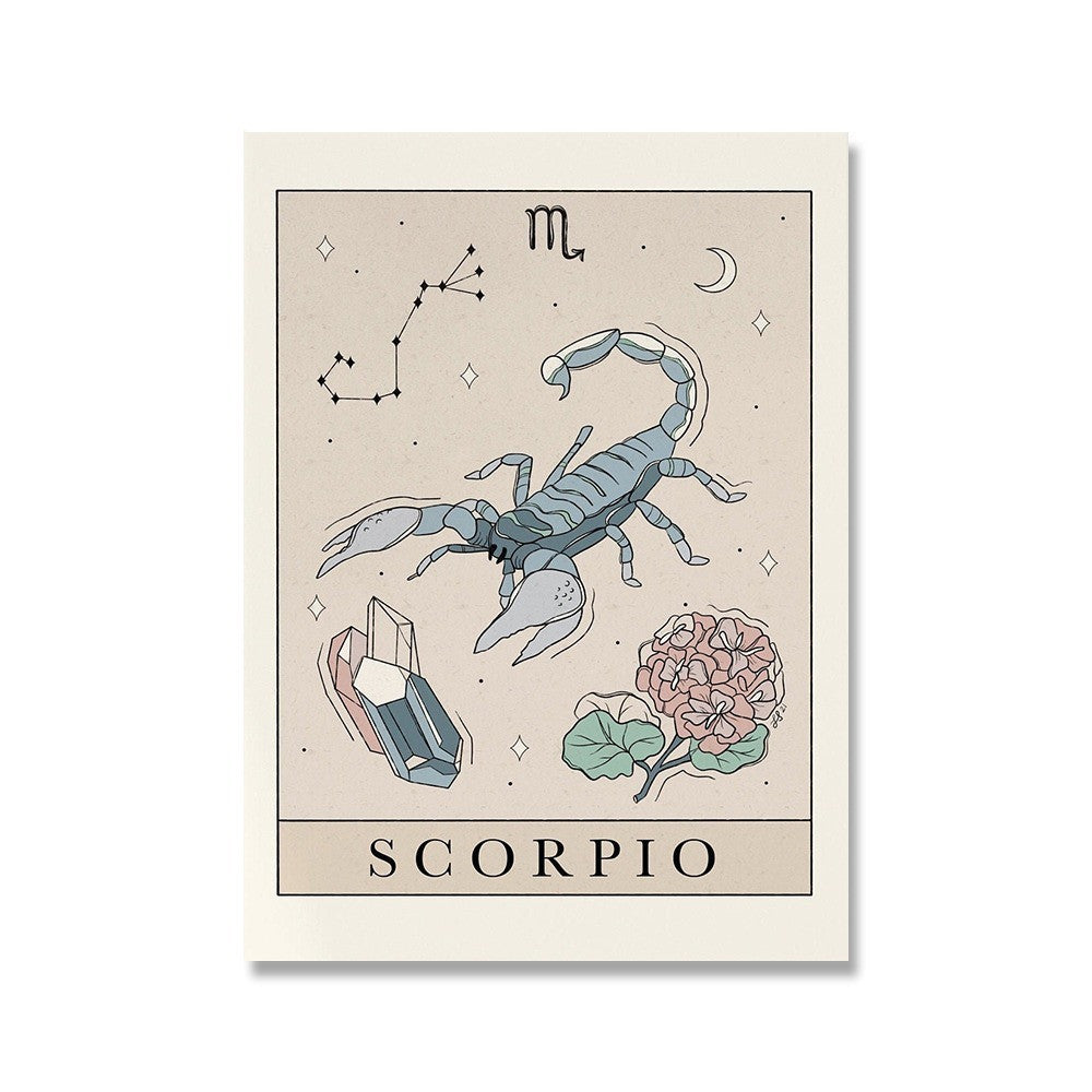 VibeCore Horoscope Tarot Canvas Prints Scorpio