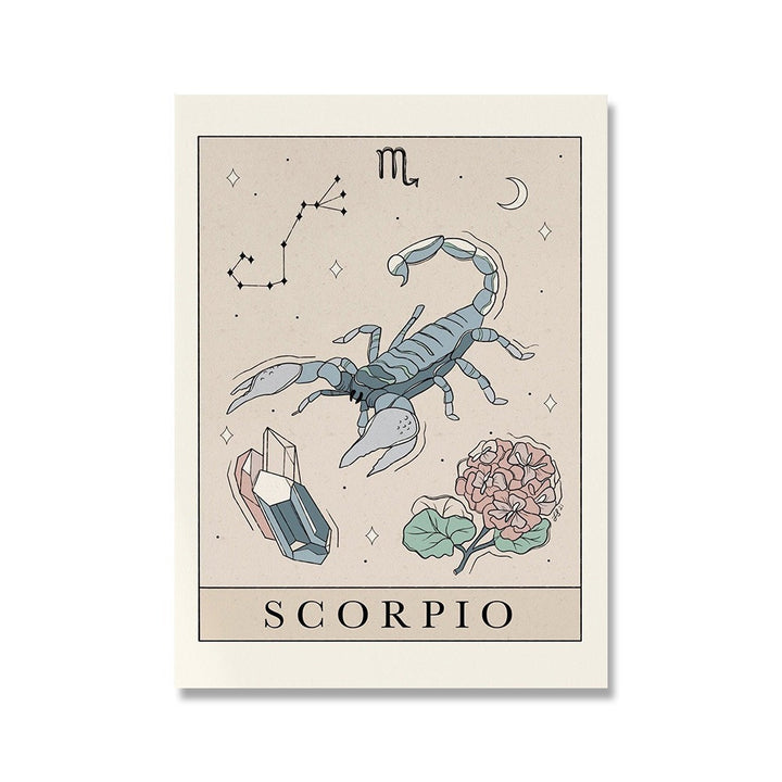 VibeCore Horoscope Tarot Canvas Prints Scorpio