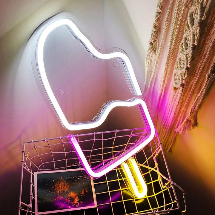 VibeCore Ice Cream Neon Light In Basket
