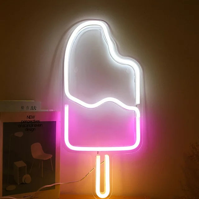 VibeCore Ice Cream Neon Light On Wall