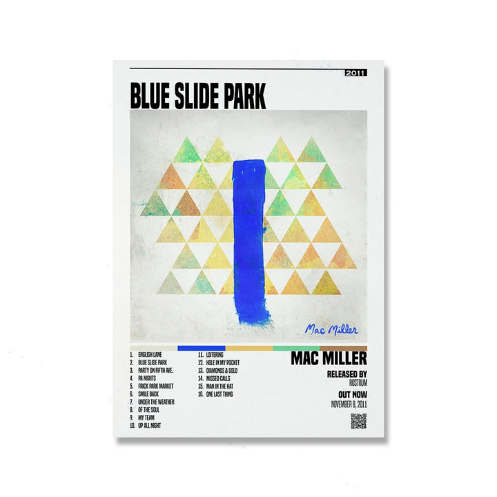VibeCore Mac Miller Canvas Prints Option F - Blue Slide Park