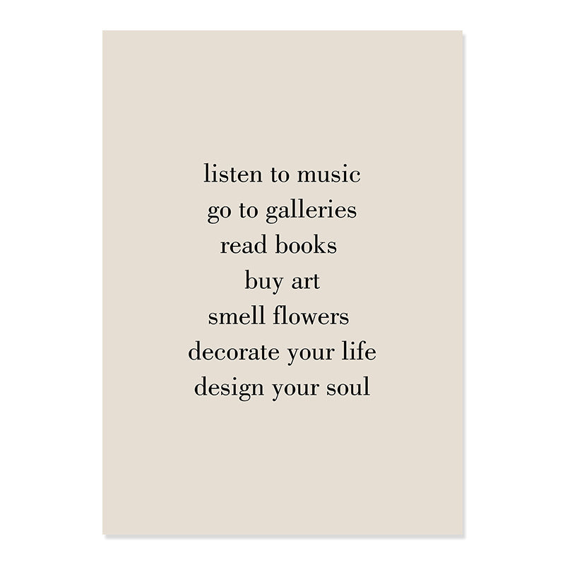 VibeCore Matisse Abstract Bohemian Canvas Prints Option A: listen to music go to galleries read books buy art smell flowers decorate your life design your soul