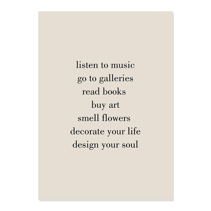 VibeCore Matisse Abstract Bohemian Canvas Prints Option A: listen to music go to galleries read books buy art smell flowers decorate your life design your soul