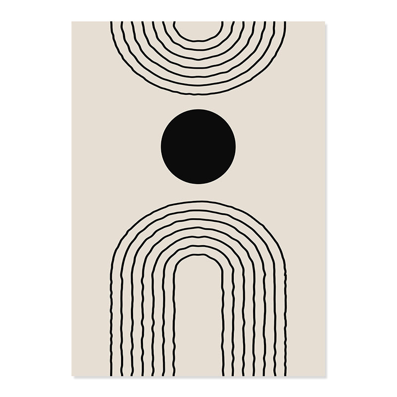 VibeCore Matisse Abstract Bohemian Canvas Prints Option B: Abstract arches with black circle 