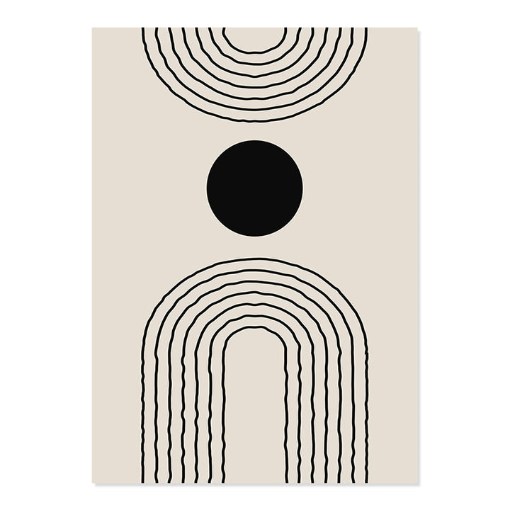 VibeCore Matisse Abstract Bohemian Canvas Prints Option B: Abstract arches with black circle 