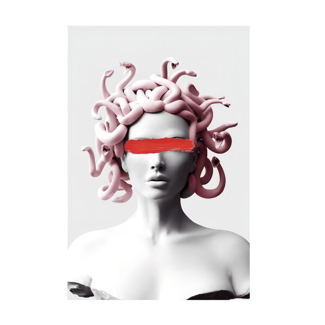 VibeCore Medusa Canvas Prints Option A: Pink.