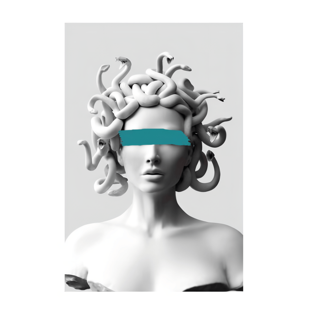 VibeCore Medusa Canvas Prints Option C: Blue