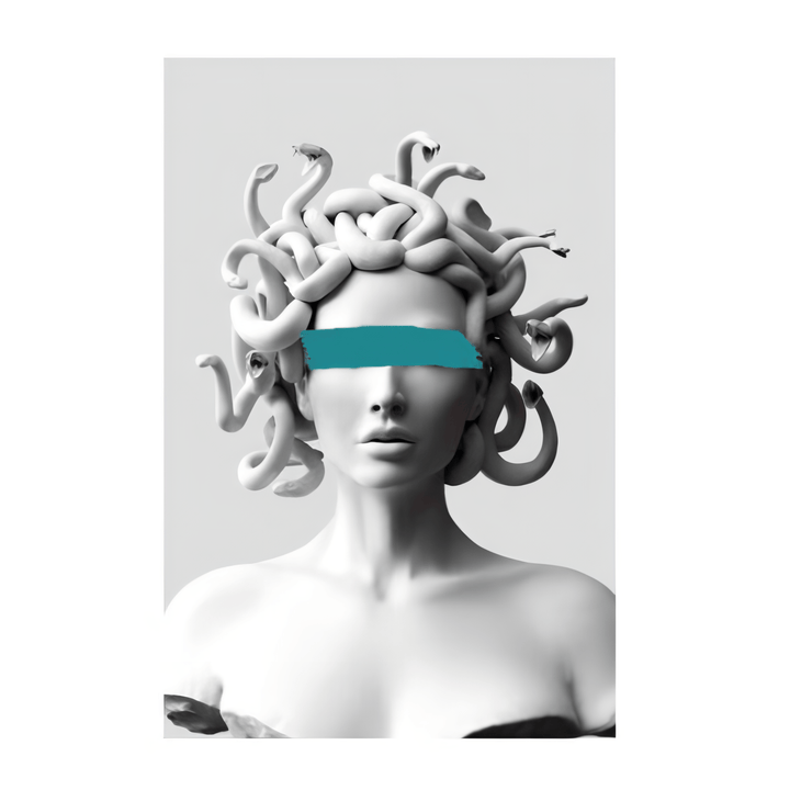 VibeCore Medusa Canvas Prints Option C: Blue