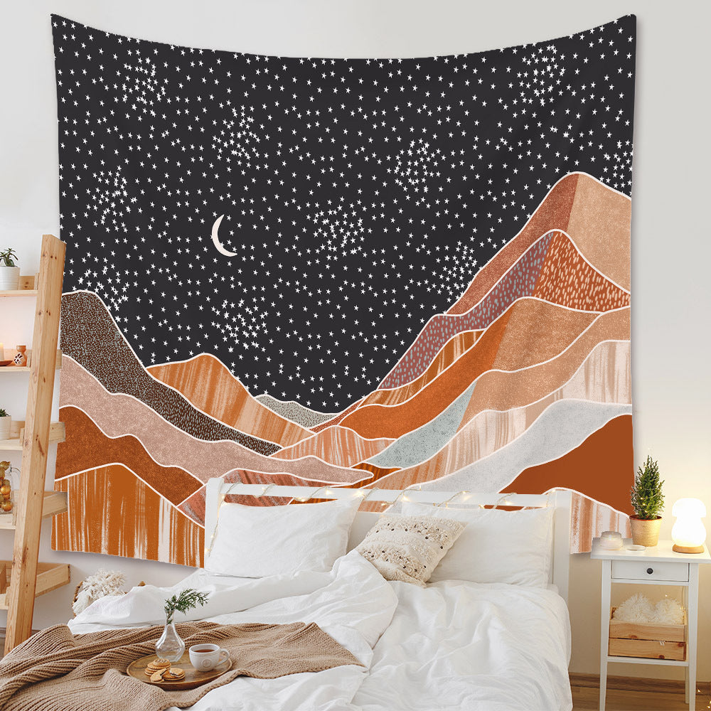VibeCore Midnight Mountains Tapestry