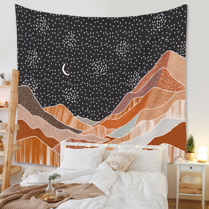 VibeCore Midnight Mountains Tapestry