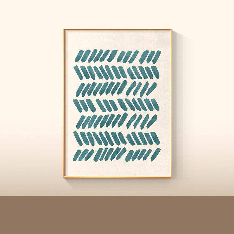 VibeCore Minimalist Geometric Canvas Prints Option D: Turquoise lines