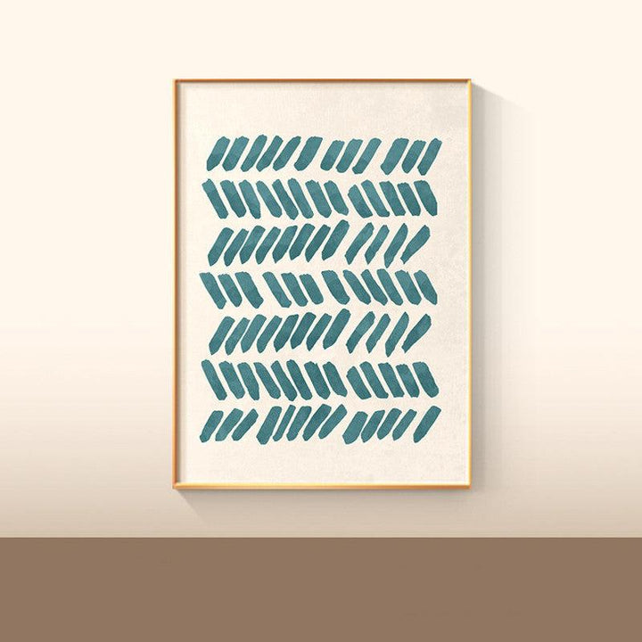 VibeCore Minimalist Geometric Canvas Prints Option D: Turquoise lines