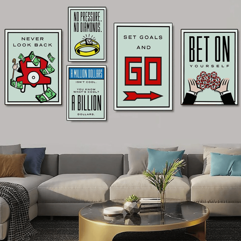 VibeCore Monopoly Canvas Prints.