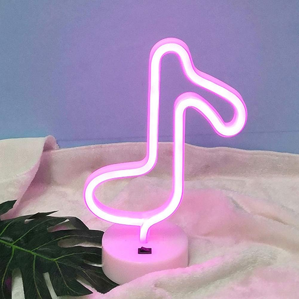 VibeCore Music Note Table Neon Light On Blanket