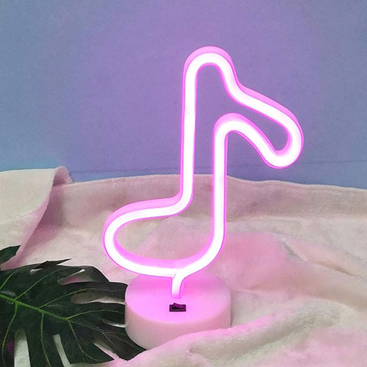 VibeCore Music Note Table Neon Light On Blanket