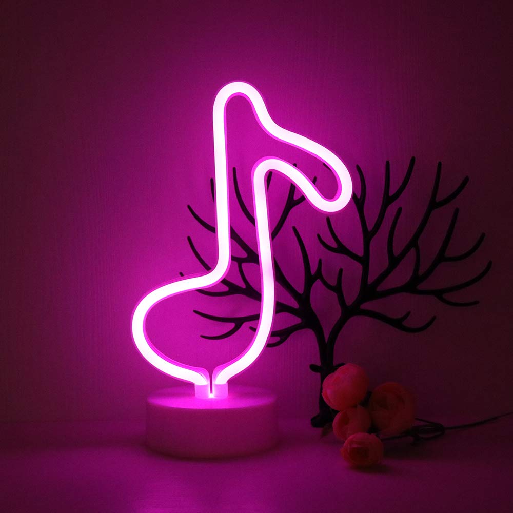 VibeCore Music Note Table Neon Light On Table