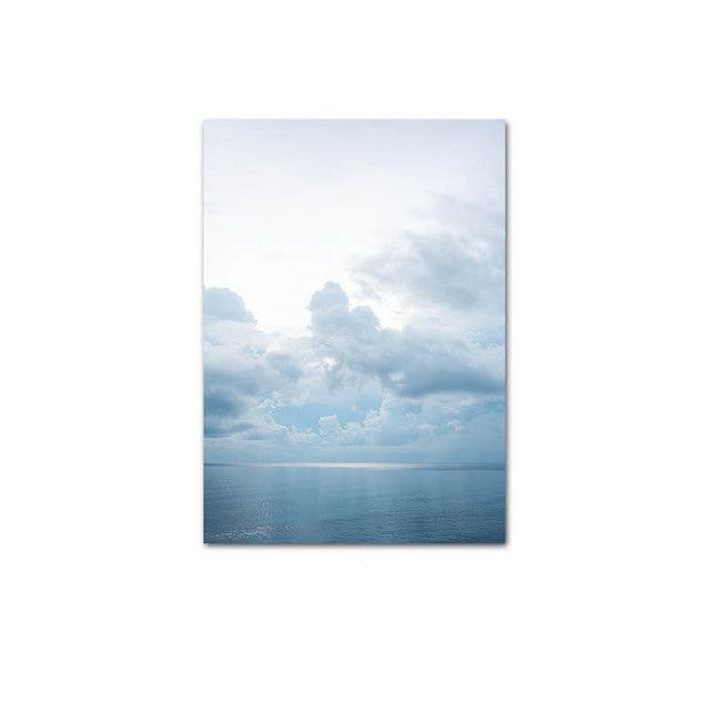 VibeCore Ocean Vibes Canvas Prints Option C: Ocean with cloudy sky