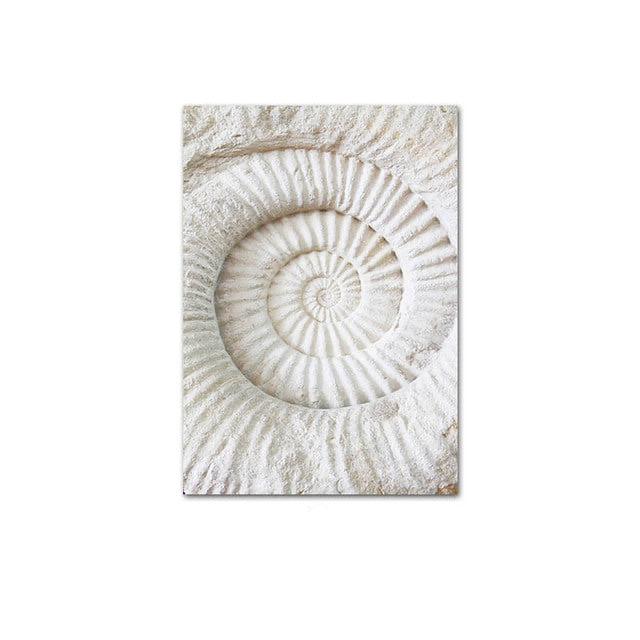 VibeCore Ocean Vibes Canvas Prints Option F: Shell design close up